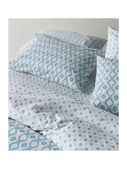 Kentia Trubi Σετ Σεντόνια King Size 270x270εκ. Μπλε (4τμχ)