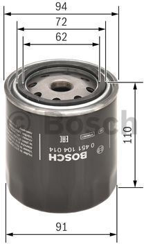 Bosch Oil Filter 0 451 104 014