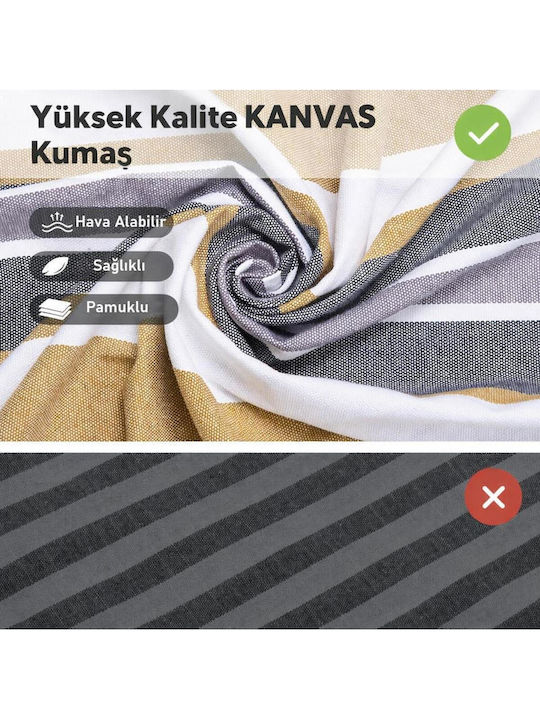 SteweHome Double Fabric Brown Hammock 260x150cm