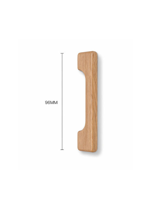 Finetto Furniture Handle Made of Wood in Transparent Colour with Hole Centers 480mm 273-UPR0091#48