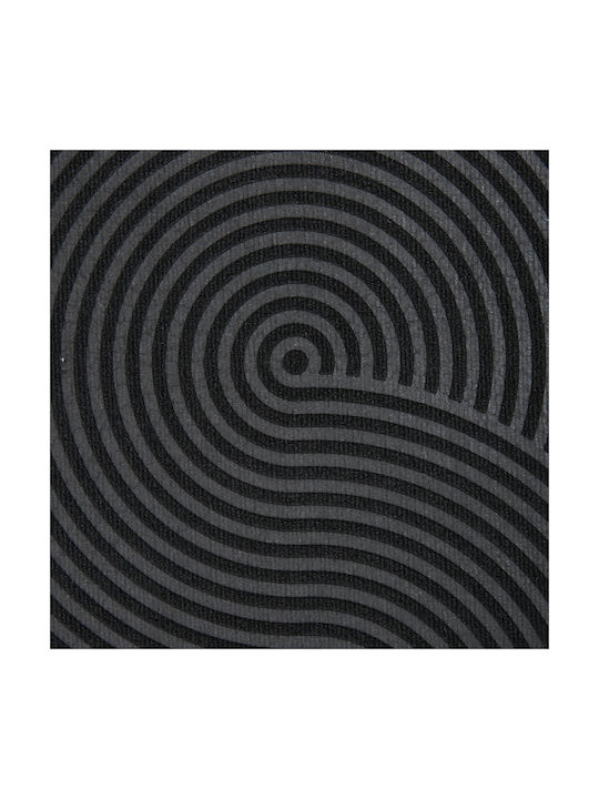 5Five Non-Slip Rectangular Black Rug 60x90cm