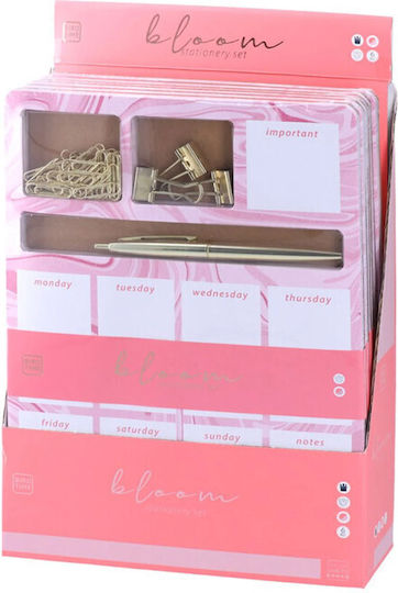 Wöchentlich Planer Block Biro Time Bloom Büroaccessoire Rosa