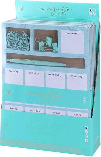 Εβδομαδιαίο Planner Μπλοκ Biro Time Mojito Αξεσουάρ Γραφείου Μέντα