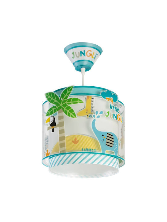 Ango My Little Jungle Single-Light Kids Ceiling Pendant Light Plastic 15W E27 Socket Light Blue