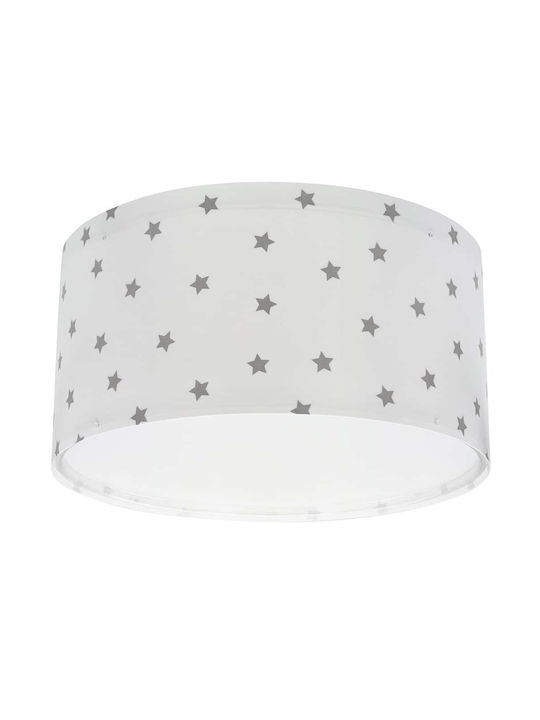 Ango Single-Light Kids Ceiling Mount Light from Plastic 15W with E27 Socket White