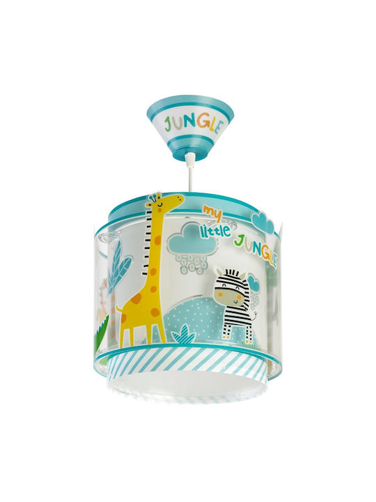 Ango My Little Jungle Single-Light Kids Ceiling Pendant Light Plastic 15W E27 Socket Light Blue
