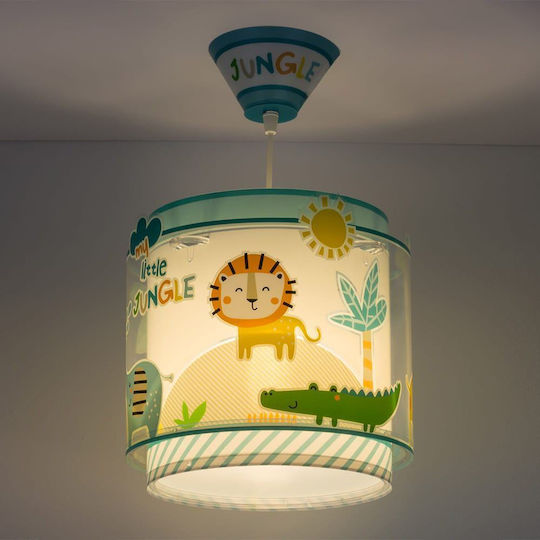 Ango My Little Jungle Single-Light Kids Ceiling Pendant Light Plastic 15W E27 Socket Light Blue