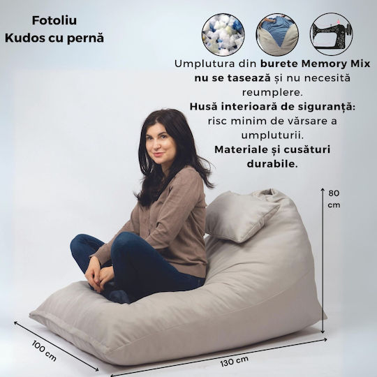 Μαξιλάρα Light Gray 130x100x80cm Μαξιλάρα Light Gray 130x100x80cm