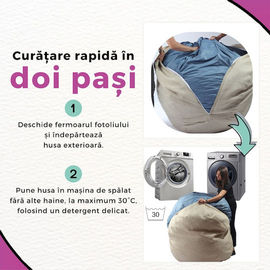 Fotolii Puf Bolster Impermeabil Gri Deschis 130x100x80cm