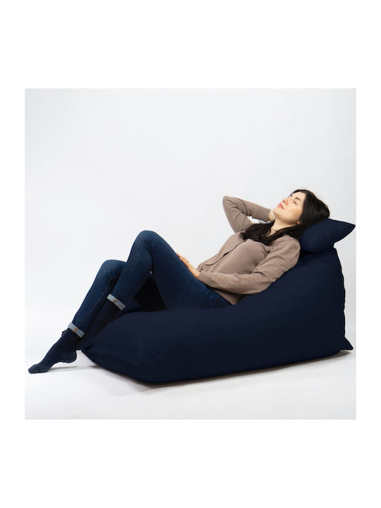 Pufrelax Sitzsack Nackenrolle Wasserdicht Marineblau 130x100x80cm