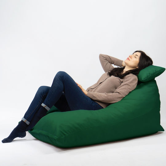 Fotolii Puf Bolster Impermeabil Verde 130x100x80cm
