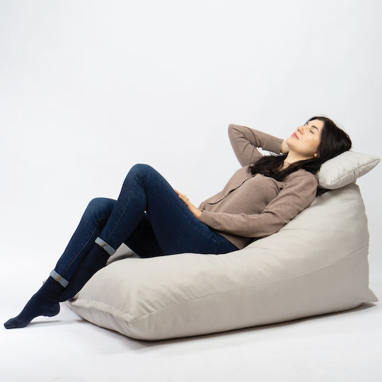 Fotolii Puf Bolster Impermeabil Gri Deschis 130x100x80cm
