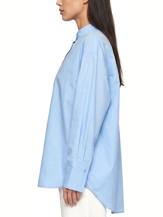 Long Sleeve Women's Light Blue Shirt