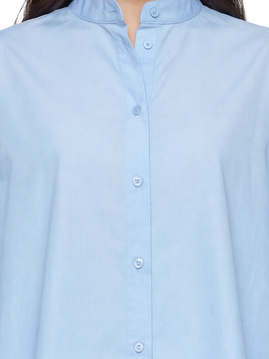 Long Sleeve Women's Light Blue Shirt