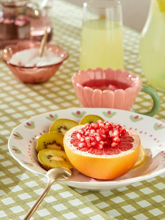 Soup Plate Porcelain Pink Diameter 23cm