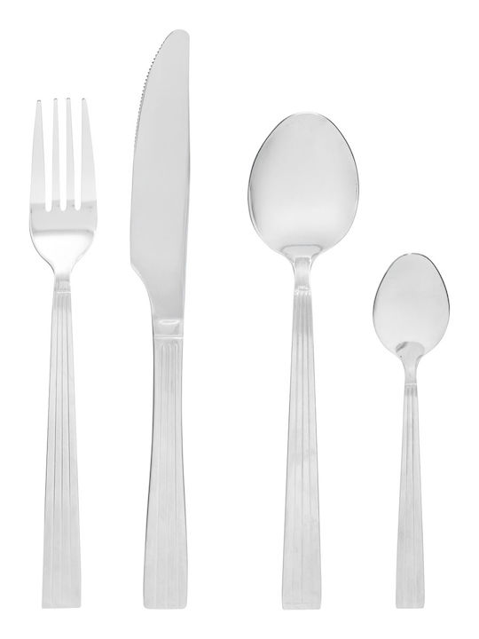 S-d Cutlery Set Stainless Steel Silver 24 Pieces