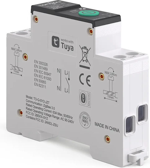 Ac Смарт Контактори Tongou To-q-sy1-jzt Zigbee Max 32A