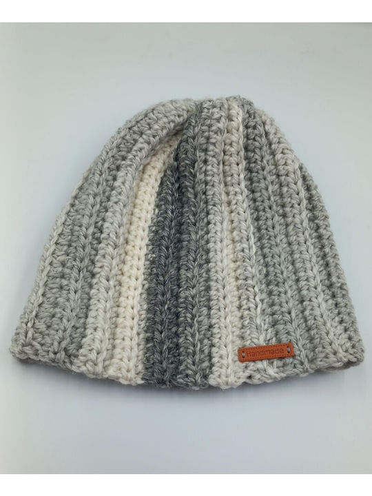Beanie Unisex Strickmütze in Grau Farbe