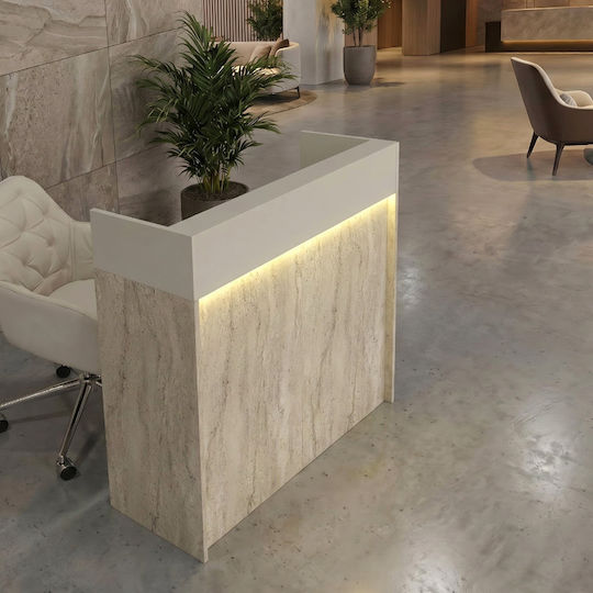 Megapap Wilko Επαγγελματικό Γραφείο Υποδοχής Π113.6xΒ42xΥ110cm