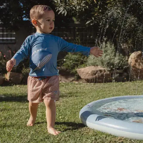 Little Dutch Inflatable Play Mat Sprinkler Ocean World Blue 150 Cm