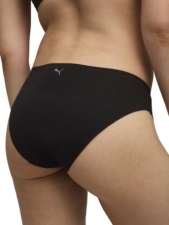 Βαμβακερά Γυναικεία Slip 2Pack χωρίς Ραφές Μαύρα