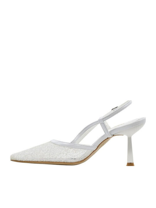 Pantofi Cu Toc Albi 1791071+alb