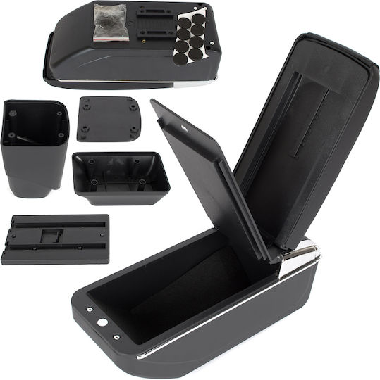 Peugeot 206 98-12 Armrest Storage Black Eco-leather + Installation Kit