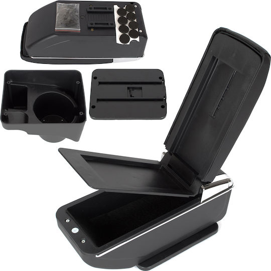 Vw Golf Vi 08-13 Armrest Storage Black Eco-leather + Mounting Kit