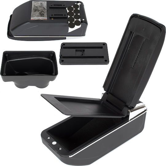 Peugeot 208 12-19 Armrest Storage Black Eco-leather + Installation Kit