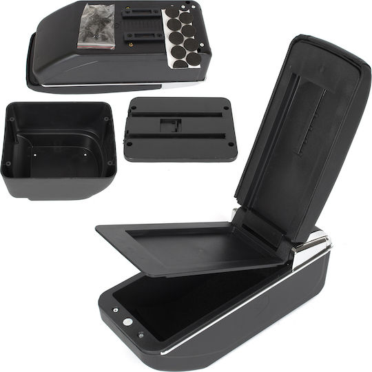 Mazda 2 07-14 Cotieră Depozitare Neagră Din Piele Ecologică + Kit Montaj