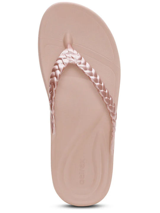Damen Zehentrenner in Roségold Farbe