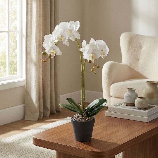 Dekorative Künstliche Orchidee In Topfpflanze Realistische Erscheinung 54 Cm
