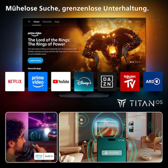 Philips Smart Τηλεόραση 48" 4K UHD OLED 4K Ambilight TV HDR (2025) 48OLED760/12