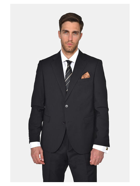 Winter Men's Suit with Regular Fit Black