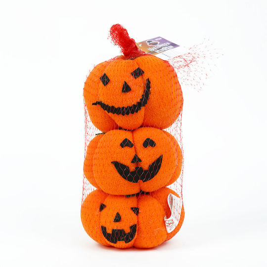 Set De Decorare Halloween Textil Dovleac 3 Bucăți 10x10x11 Cm Modele Diferite