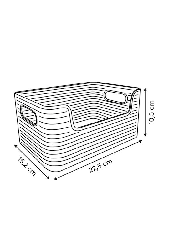 5Five Plastic Transparent Storage Basket 22.5x15.2x10.5cm