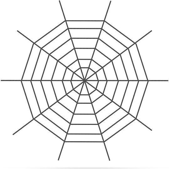 Halloween Decoration Extendable Spider Web 200x200 Cm Black Plush Material