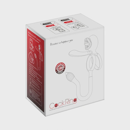Tongue Ring Sleeve & Anal Stim App Usb Red