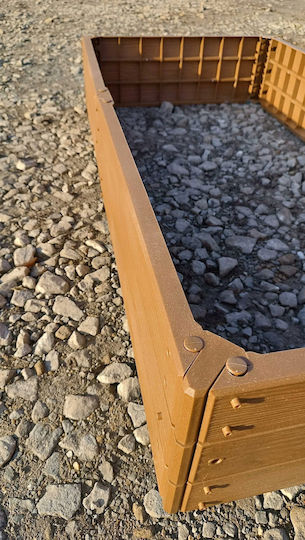 Prosperplast Pat de Flori pentru Gard de Grădină din Lemn Maro