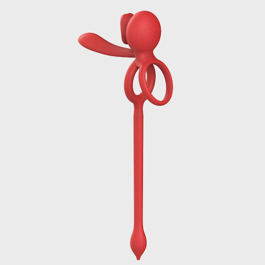 Tongue Ring Sleeve & Anal Stim App Usb Red