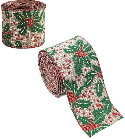 Alista Home Christmas Fabric Ribbon Red 200x6.3cm
