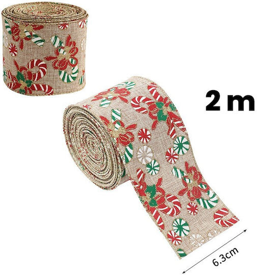Alista Home Christmas Fabric Ribbon Red 200x6.3cm