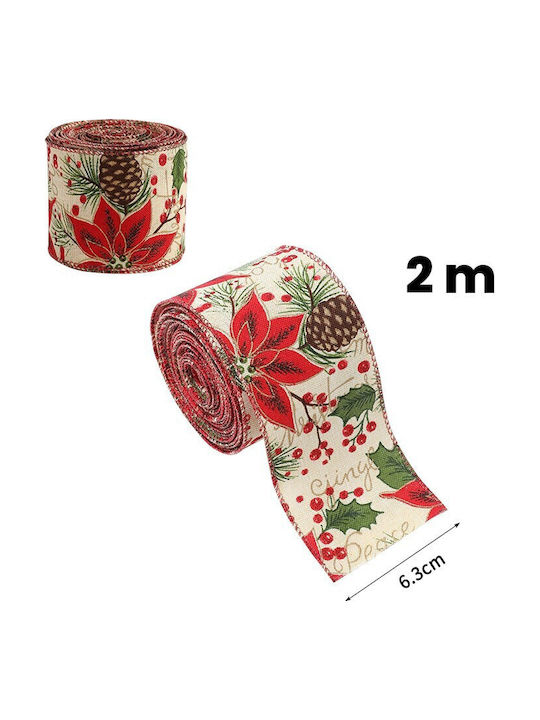 Alista Home Panglică Textilă Roșie De Crăciun 200x6.3cm