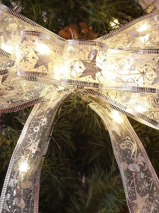 Alista Home Christmas Illuminated White Ribbon