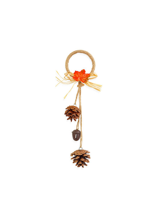 Door Wreath 30.5 Cm Decoration Cones Leaves Bell Included