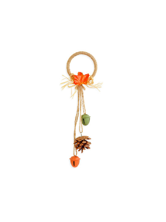 Door Wreath 30.5 Cm Decoration Cones Leaves Bell Included