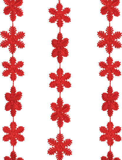 Alista Home Christmas Plastic Red Garland 3.2x3.2cm