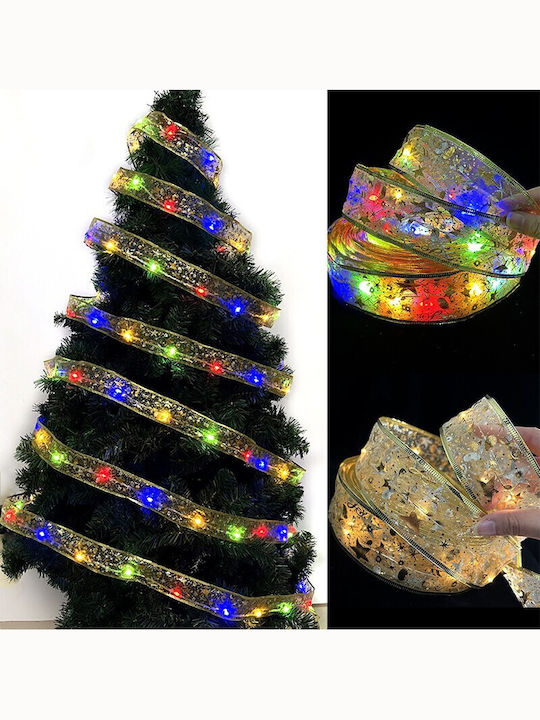 Alista Home Christmas Illuminated Multicolour Ribbon