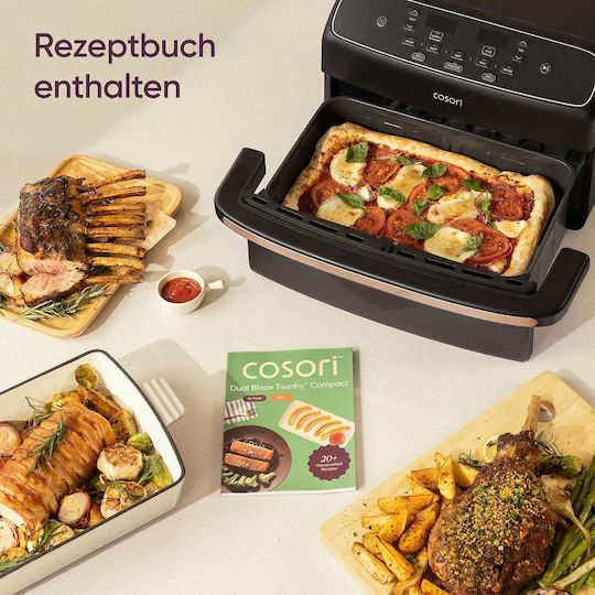 Cosori TwinFry Compact Air Fryer with Wi-Fi & Double Removable Container 8.6l Black