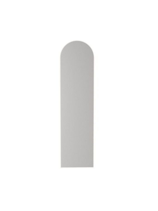 Megapap Овално Огледало с Бяла Дървена Рамка 150x40см